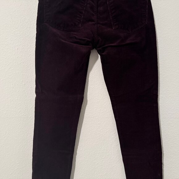 J BRAND Iselin Corduroy Skinny Zipper Jeans in Blackberry Sz 24 (25x28) EUC - Picture 8 of 12